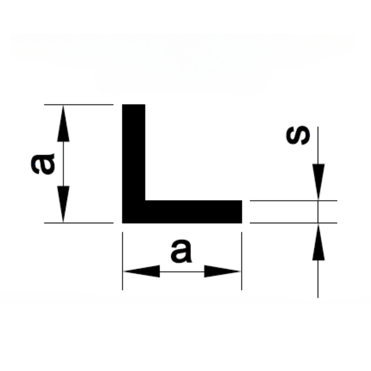 Aluminium Angle Technical Drawing
