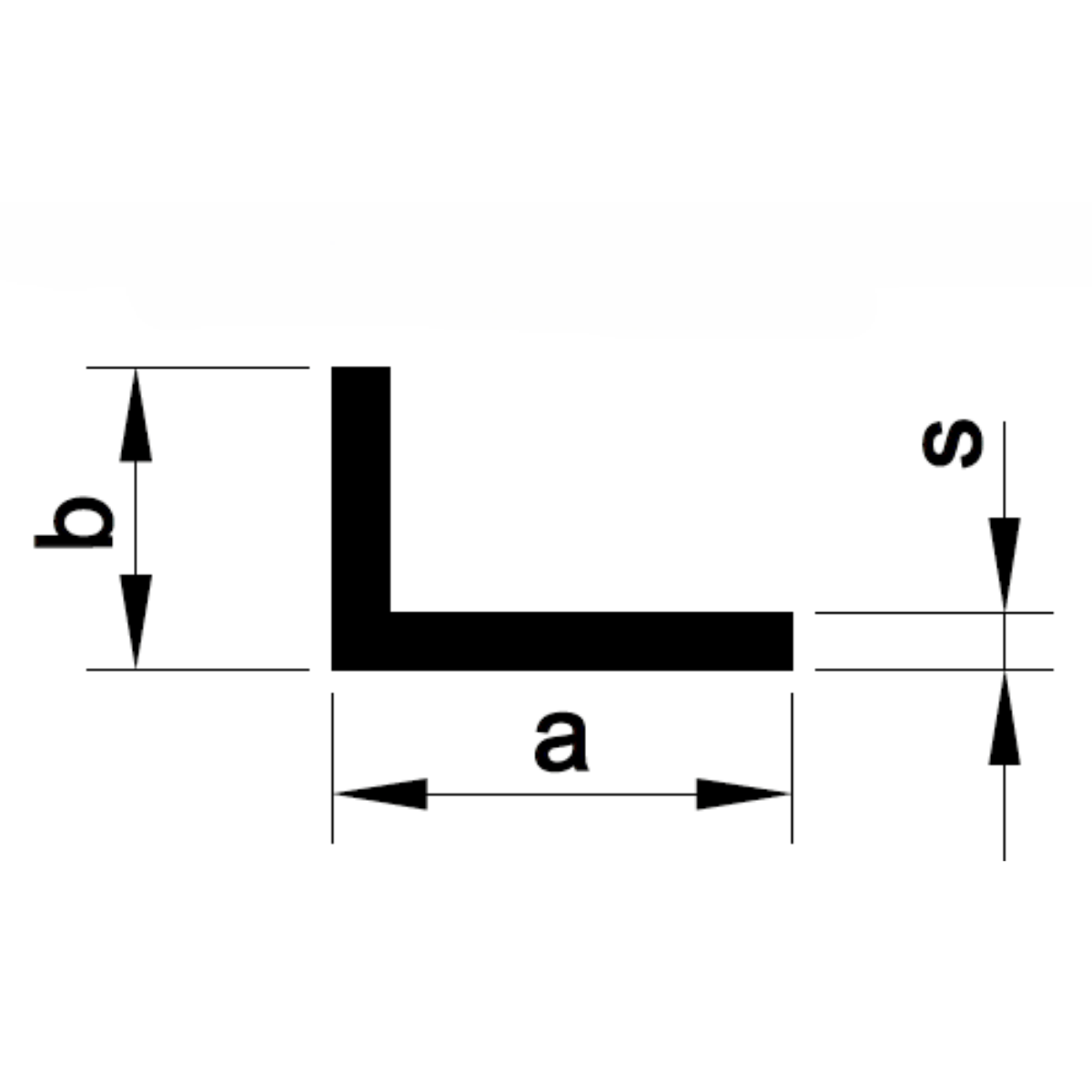Aluminium Angle Technical Drawing