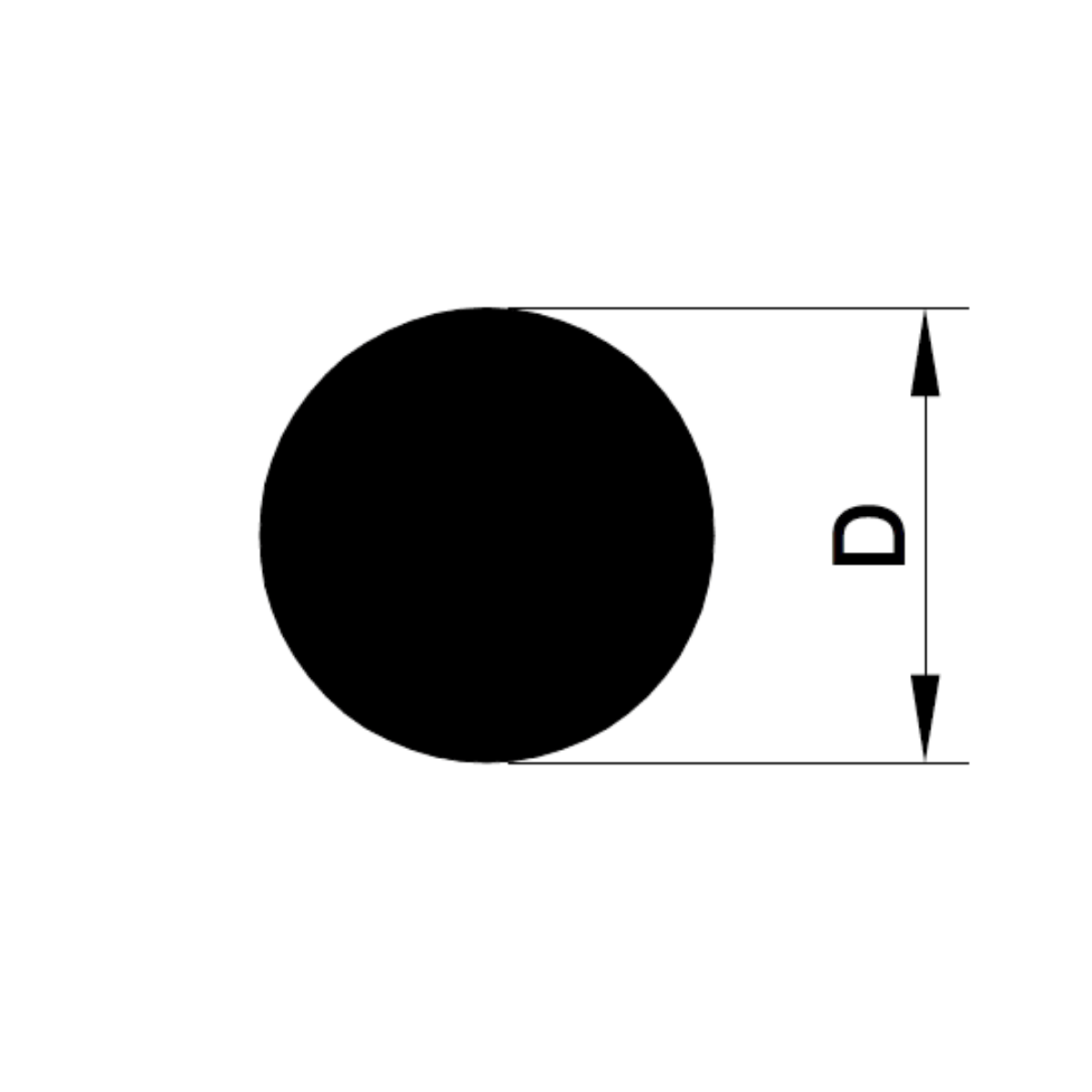 Aluminium Square Bar Technical Drawing