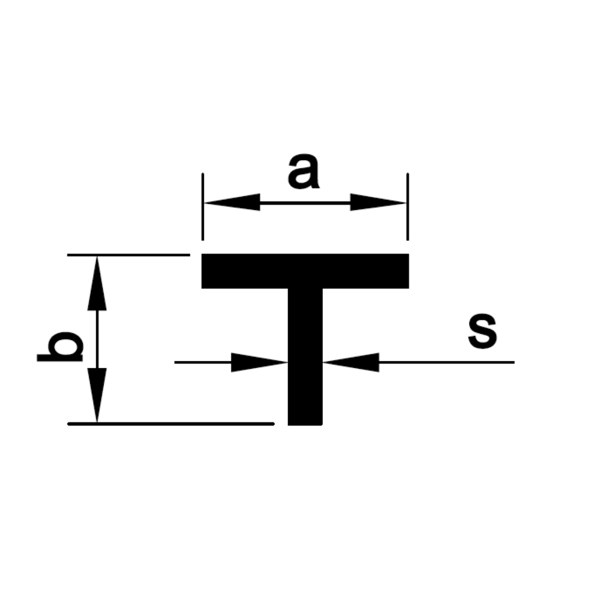 Aluminium T Profile Technical Drawing
