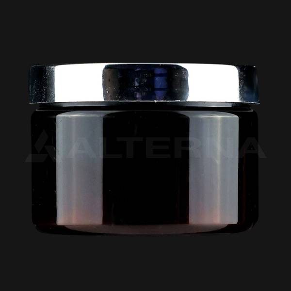 Pot en plastique PET de 150 ml avec couvercle chromé de 70 mm