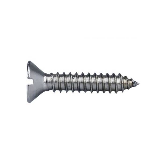 DIN 7972 Flat Countersunk Head Slotted Self Tapping Screw • Steel (Surface Hardened) • Stainless Steel