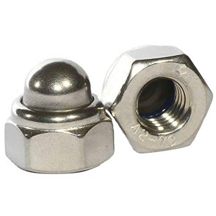 DIN 986 Prevailing Torque Type Hexagon Domed Cap Nut with non-metallic Insert • Uncoated • Types of Hex Nuts