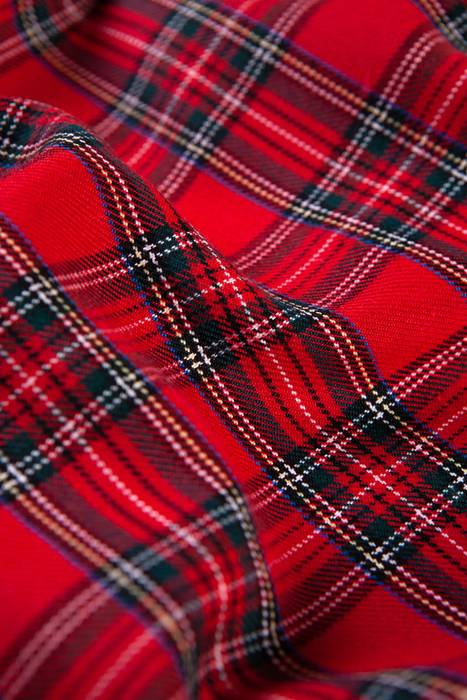 Polyester (%65) / Viscose (%35) • Scottish Fabric • Tartan/Plaid • Woven