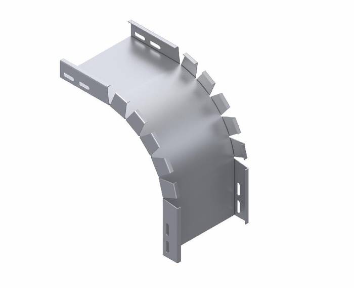 VERTICAL ADJUSTABLE OUTSIDE BEND FOR CABLE TRAYS H40 - H60 - H100