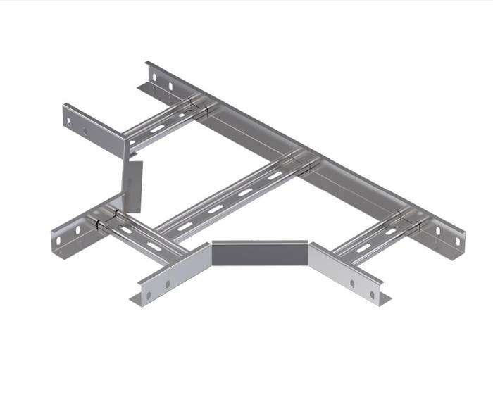 180 DEGREE HORIZONTAL TEE FOR CABLE LADDERS OMEGA TYPE H40 - H60 - H100