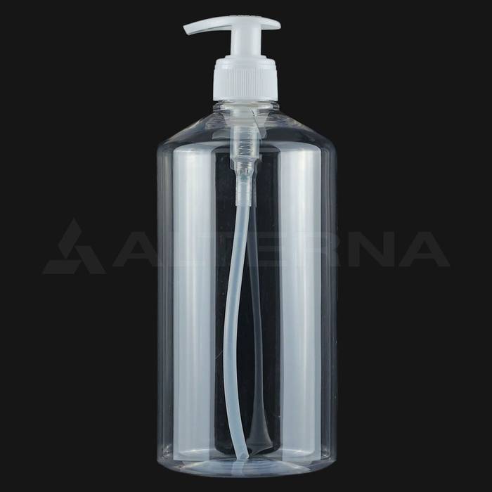 1 Litre PET Plastic Bottle with 28 mm Pump Dispenser