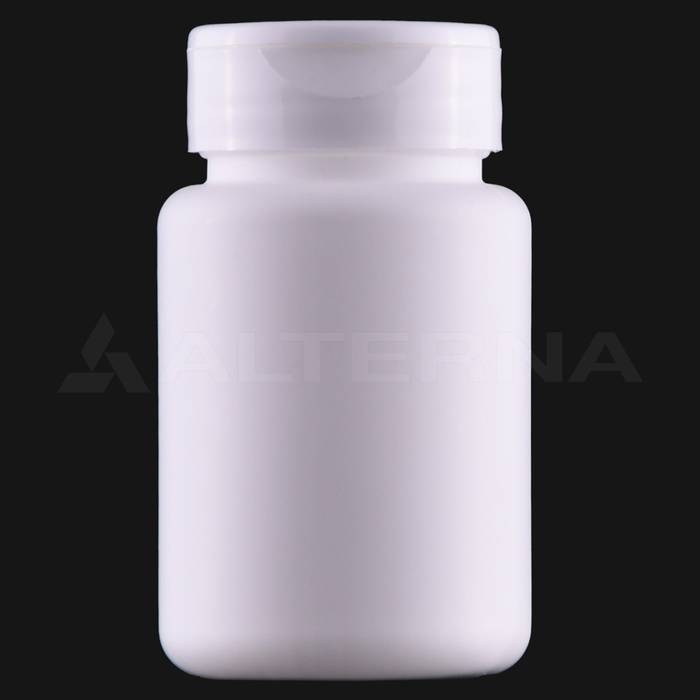 100 ml HDPE Pill Bottle with 38 mm Flip-top Cap