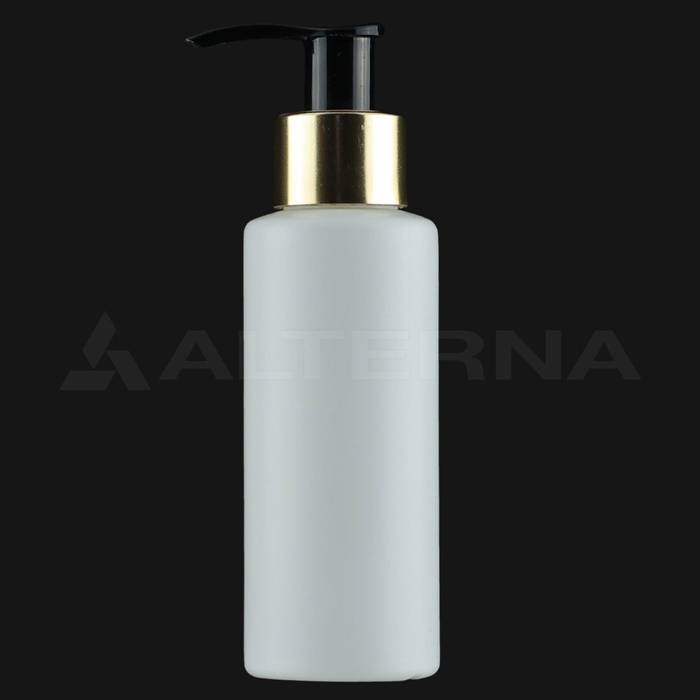 100 ml HDPE Bottle with 24 mm Chrome Plated Pump Dispenser