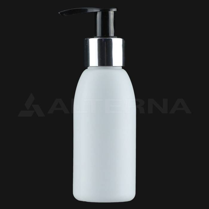 100 ml HDPE Bottle with 24 mm Chrome Plated Pump Dispenser