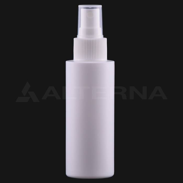 100 ml HDPE Cylinder Fine Mist Spray Bottle with 24 mm Atomiser