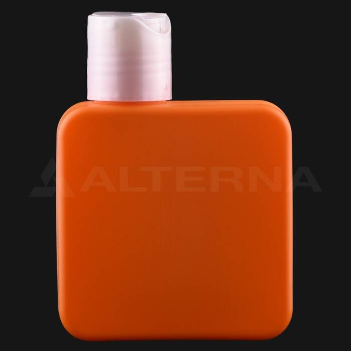 100 ml HDPE Square Bottle with 24 mm Disc-top Cap