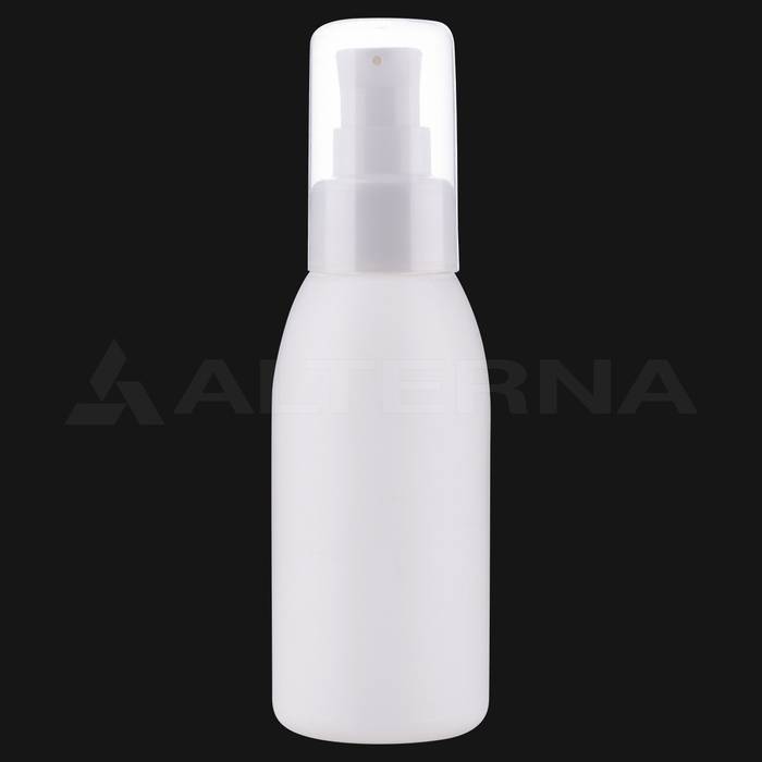 100 ml HDPE Bottle with 24 mm Lotion Pump