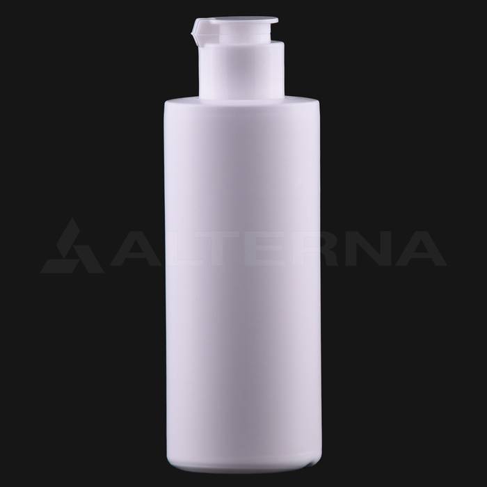 150 ml HDPE Cylinder Bottle with 24 mm Flip-top Cap