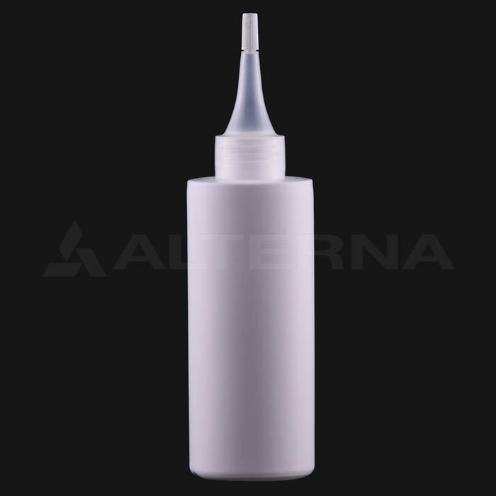 150 ml HDPE Cylinder Bottle with 24 mm Nozzle Cap