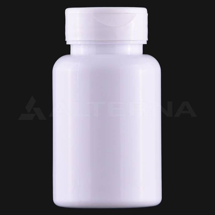 150 ml PET Plastic Pill Bottle with 38 mm Flip-top Cap