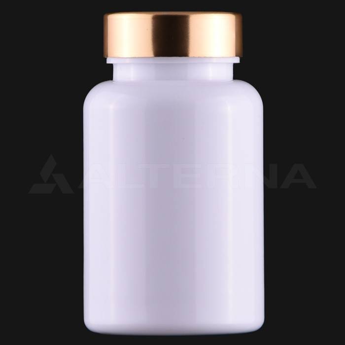 150 ml PET Plastic Pill Bottle with 38 mm Metal Cap