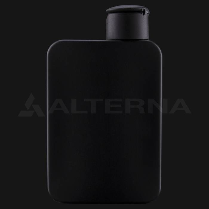 150 ml Plastic Flat Bottle with 24 mm Flip-top Cap