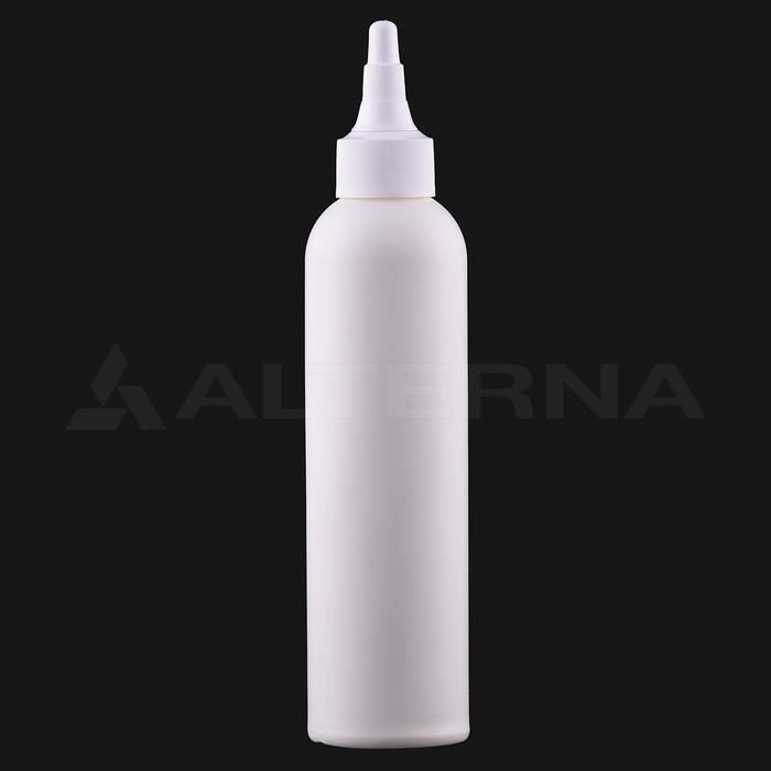 200 ml HDPE Boston Round Bottle with 24 mm Twist-top Cap