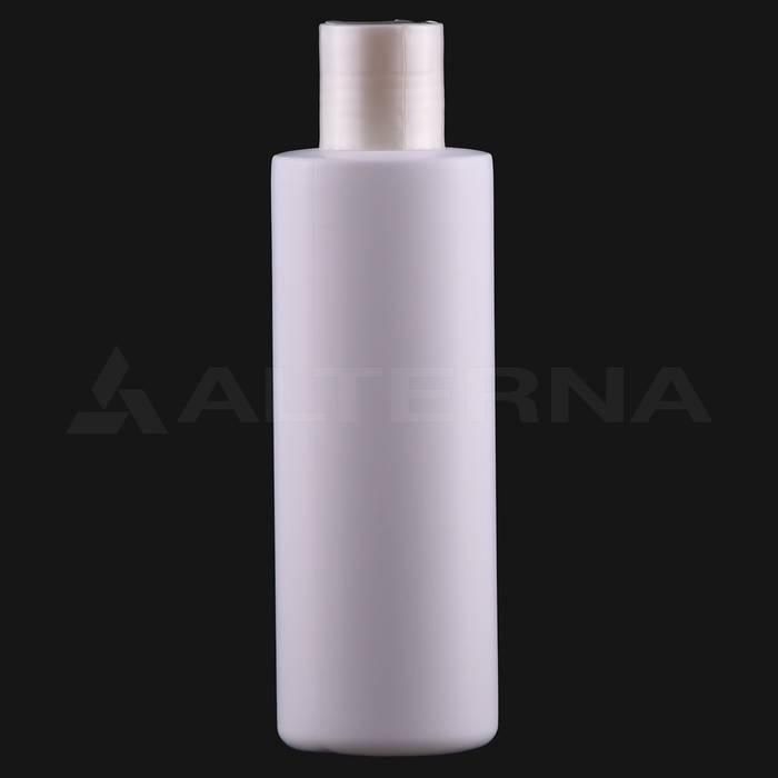 200 ml HDPE Cylinder Bottle with 24 mm Disc-top Cap