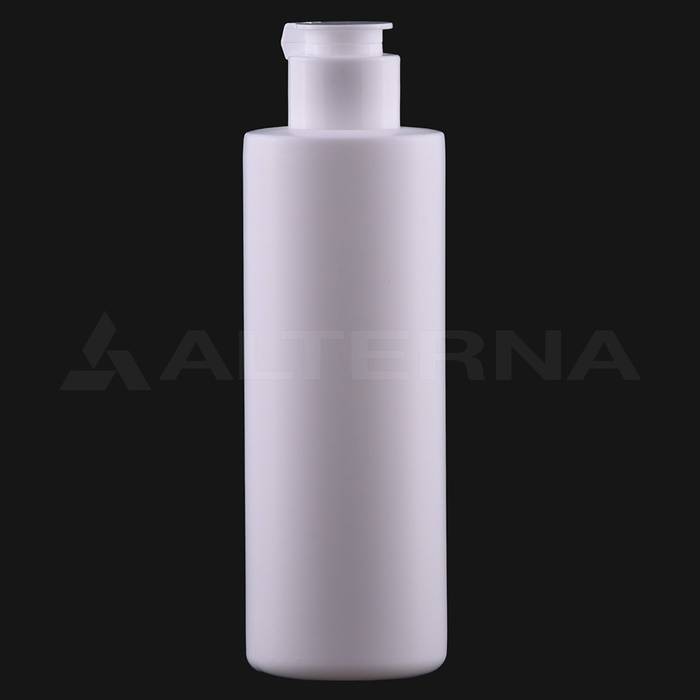 200 ml HDPE Cylinder Bottle with 24 mm Flip-top Cap