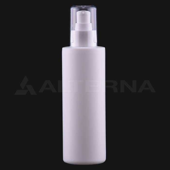 200 ml HDPE Cylinder Bottle with 24 mm Lotion Pump