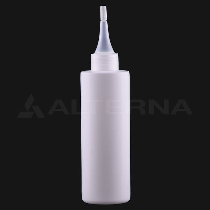 200 ml HDPE Cylinder Bottle with 24 mm Nozzle Cap