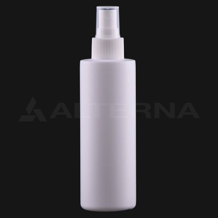 200 ml HDPE Cylinder Fine Mist Spray Bottle with 24 mm Atomiser