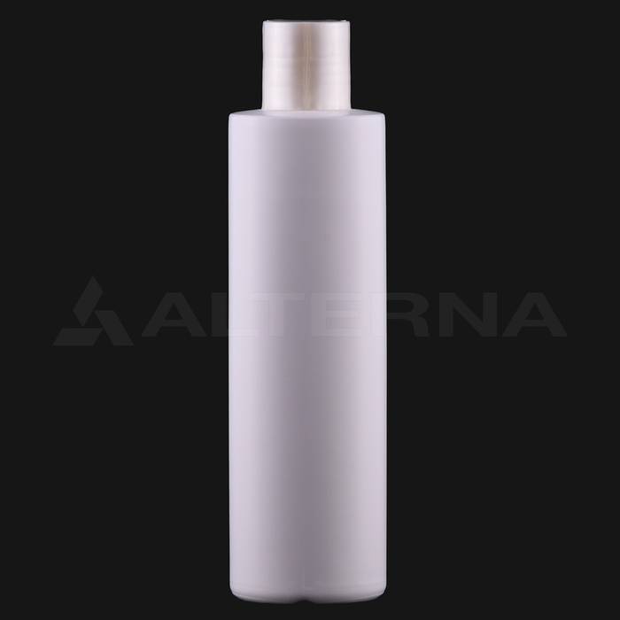 250 ml HDPE Cylinder Bottle with 24 mm Disc-top Cap