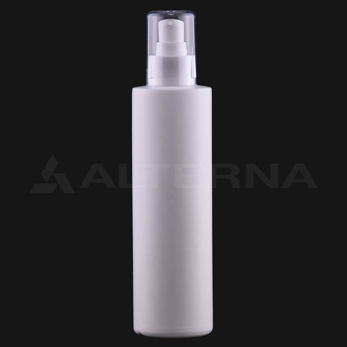 250 ml HDPE Cylinder Bottle with 24 mm Lotion Pump