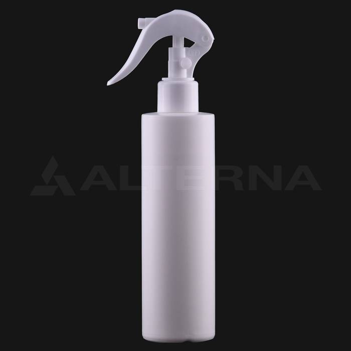 250 ml HDPE Cylinder Spray Bottle with 24 mm Mini Trigger