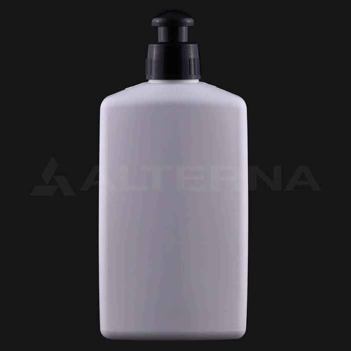 250 ml HDPE Rectangular Bottle with 24 mm Push Pull Cap