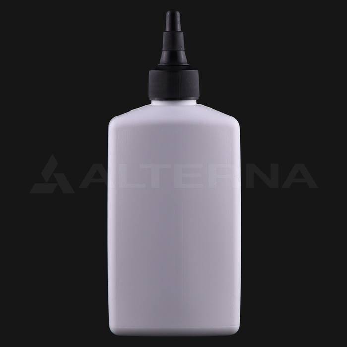 250 ml HDPE Rectangular Bottle with 24 mm Twist-top Cap