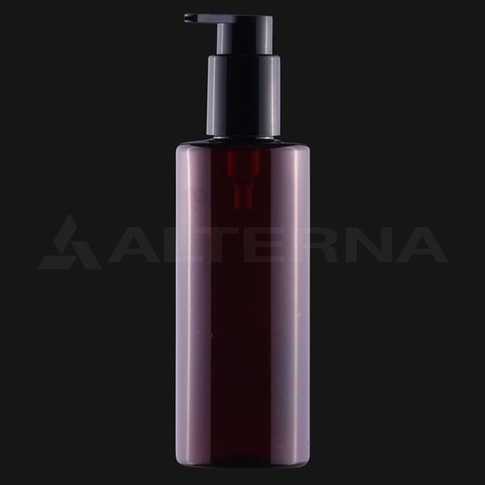 250 ml PET Cylinder Bottle with 24 mm Pump Dispenser