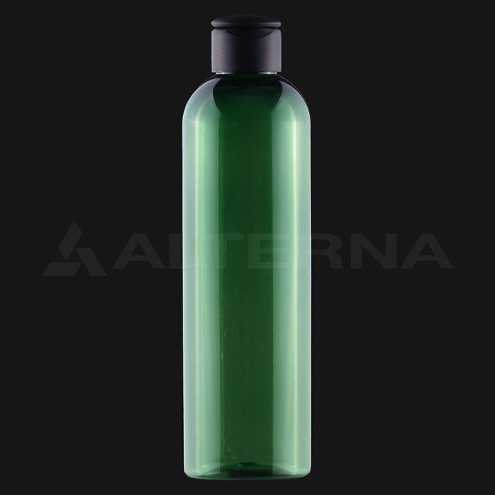 250 ml PET Boston Round Bottle with 24 mm Flip-top Cap