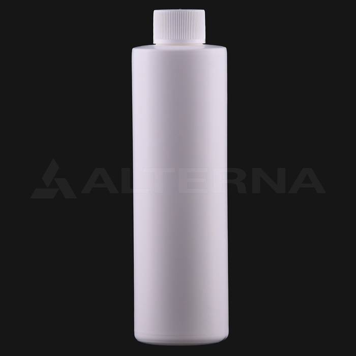 250 ml HDPE Cylinder Bottle with 24 mm PE Foam Lined Cap