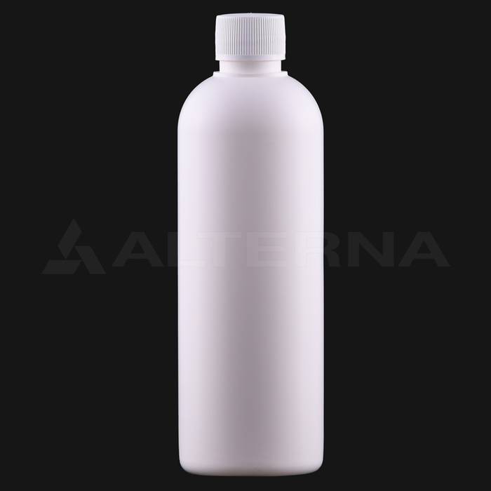 300 ml HDPE Boston Round Bottle with 24 mm Foam Seal Cap