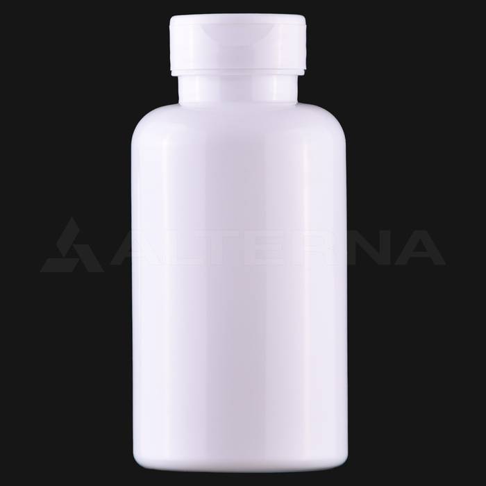 300 ml PET Plastic Pill Bottle with 38 mm Flip-top Cap