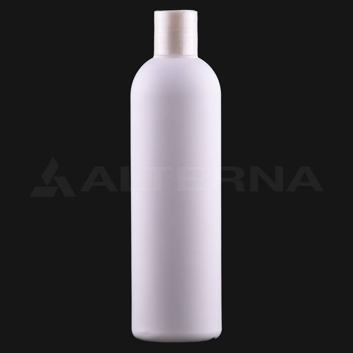 330 ml HDPE Boston Round Bottle with 24 mm Disc-top Cap