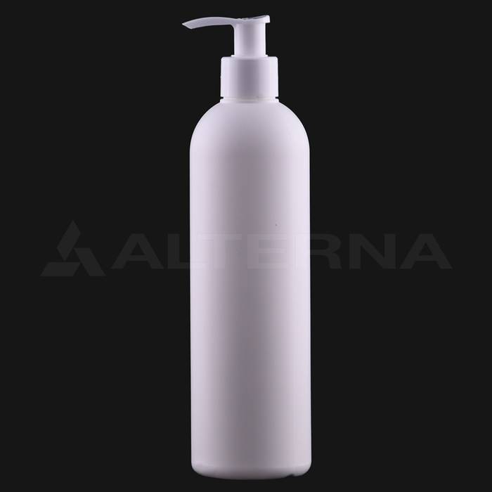 330 ml HDPE Boston Round Bottle with 24 mm Pump Dispenser