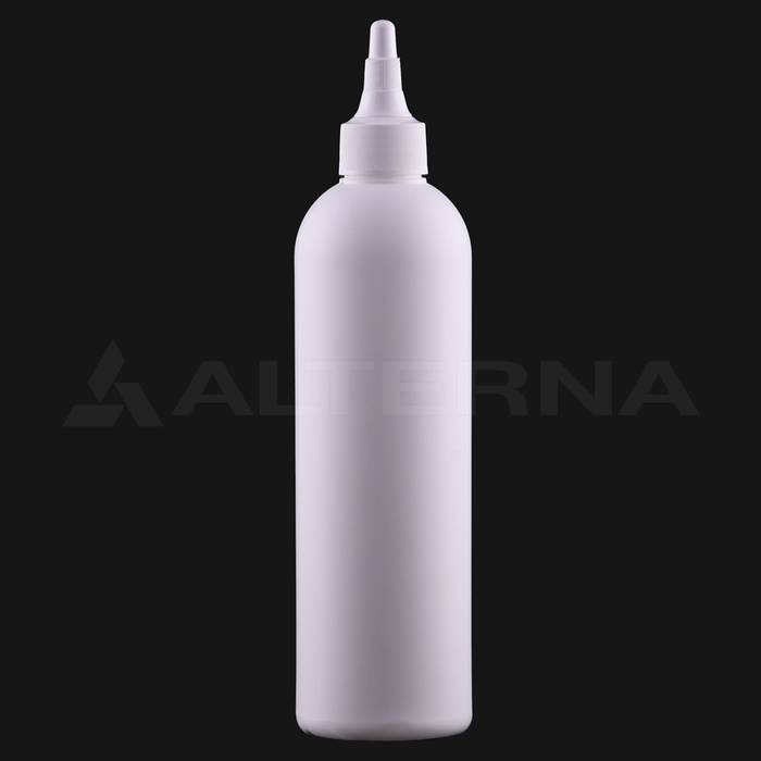 330 ml HDPE Boston Round Bottle with 24 mm Twist-top Cap