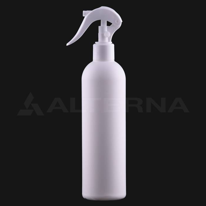 330 ml HDPE Boston Round Spray Bottle with 24 mm Mini Trigger