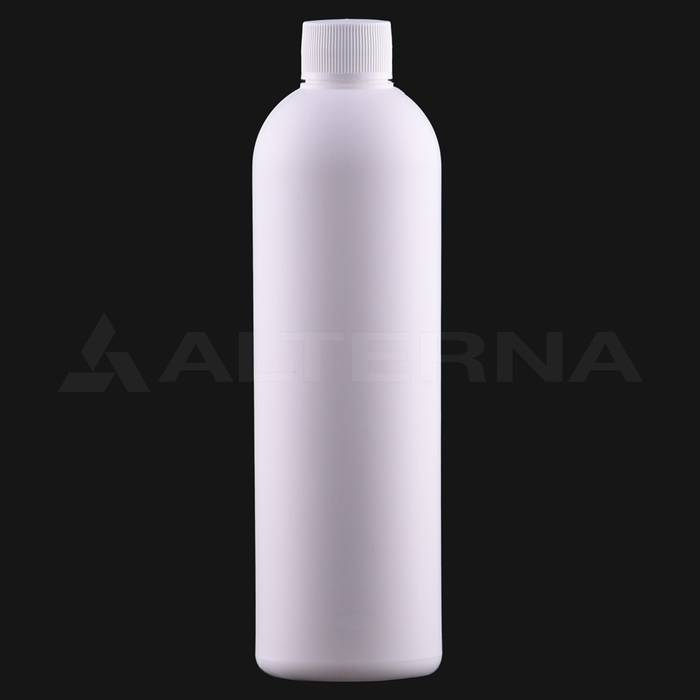 330 ml HDPE Boston Round Bottle with 24 mm PE Foam Lined Cap