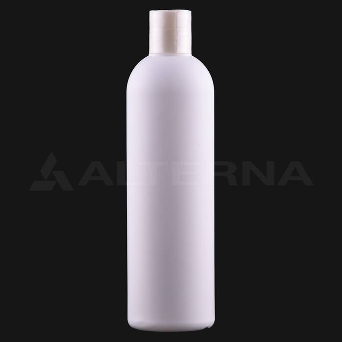 330 ml HDPE Boston Round Bottle with 24 mm Disc-top Cap