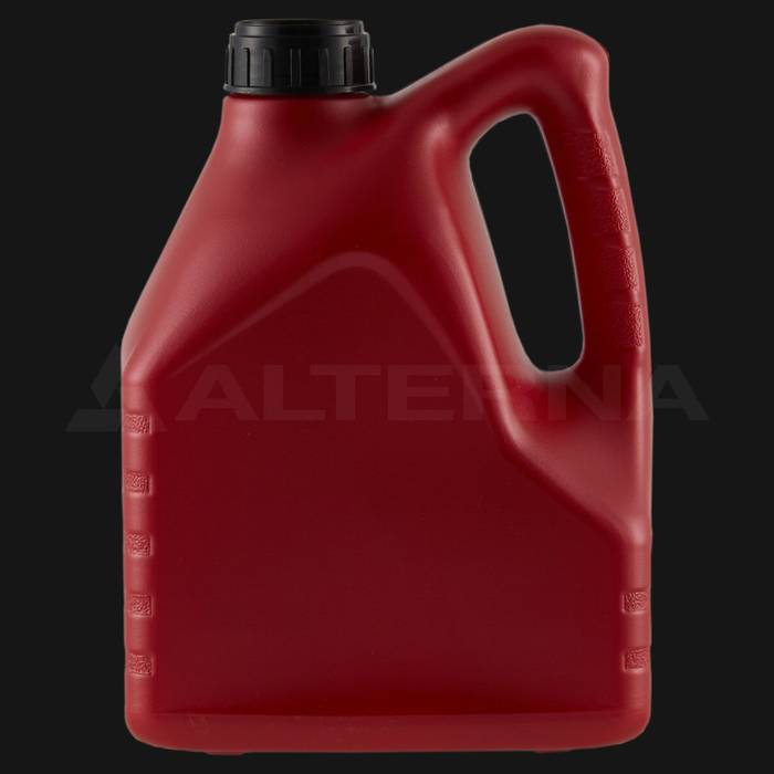 4 Litre HDPE Plastic Engine Oil Jerry Can with 50 mm Aluminum Seal Cap