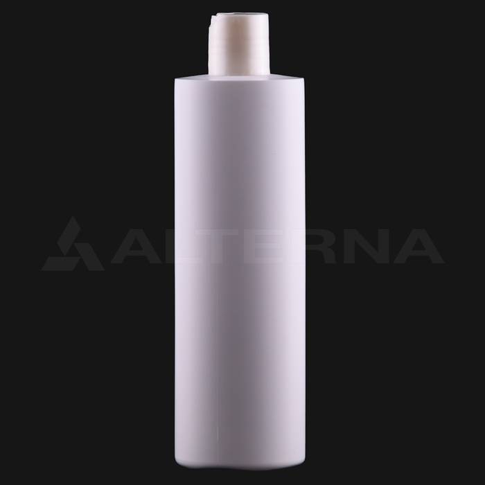 400 ml HDPE Cylindrical Bottle with 24 mm Disc-top Cap