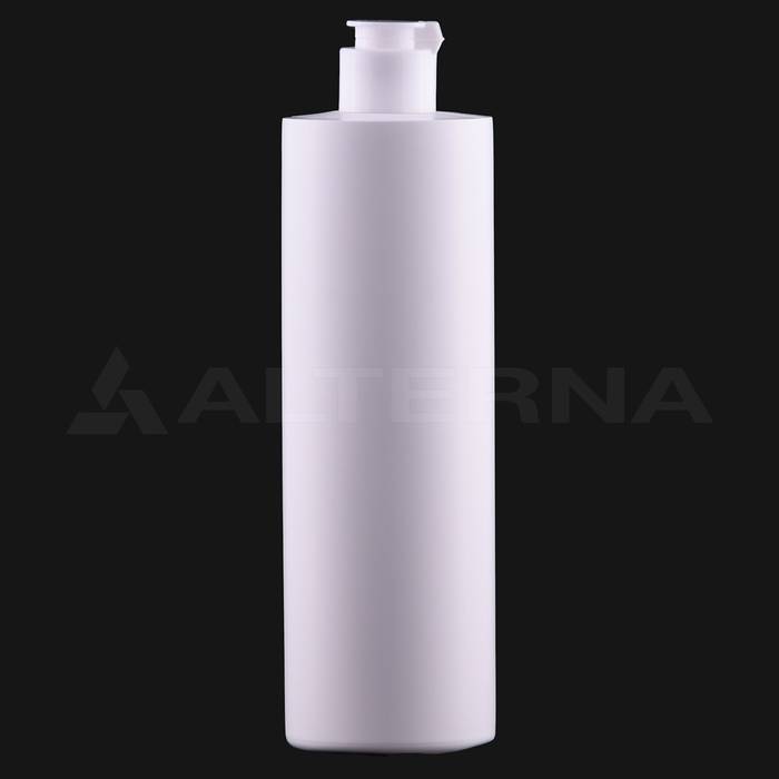 400 ml HDPE Cylindrical Bottle with 24 mm Flip-top Cap