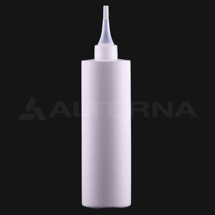 400 ml HDPE Cylindrical Bottle with 24 mm Nozzle Cap