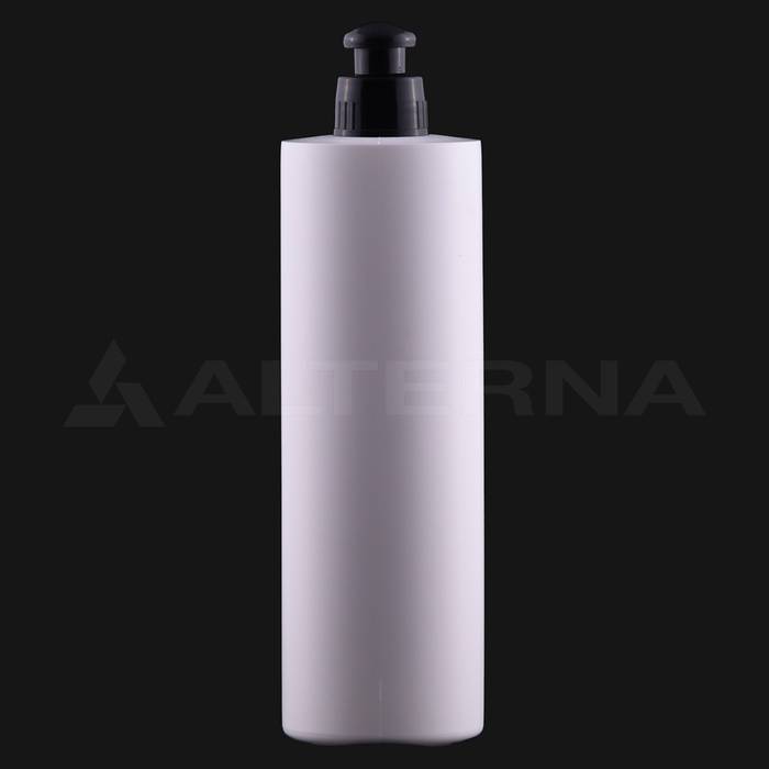 400 ml HDPE Cylindrical Bottle with 24 mm Push Pull Cap