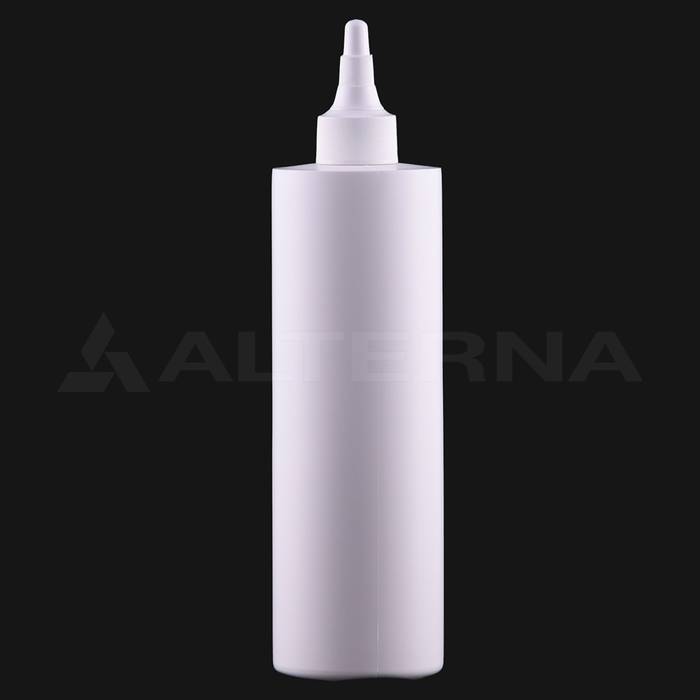 400 ml HDPE Cylindrical Bottle with 24 mm Twist-top Cap